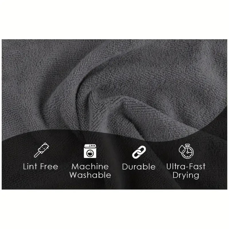 🧼 Thick Lint-Free Microfiber Cloths: Reusable Absorbent Towels 🚗💦