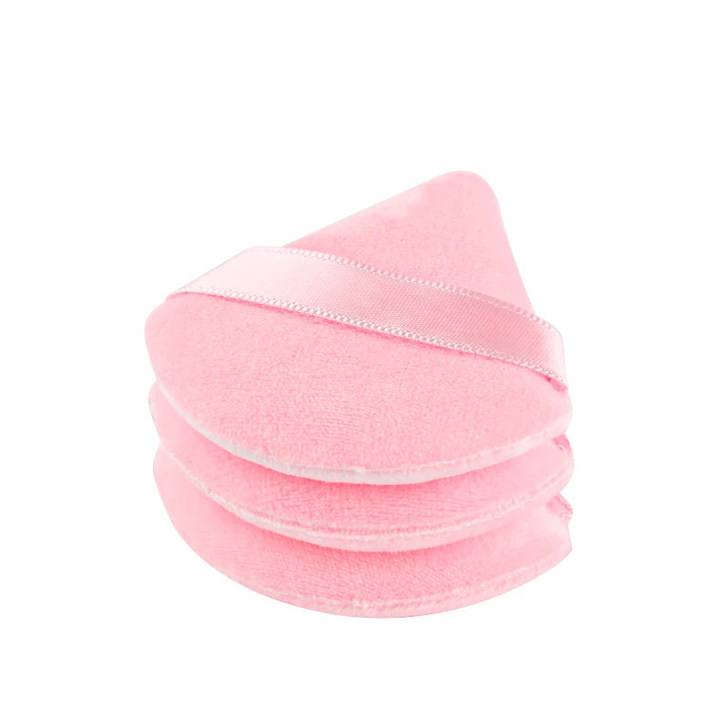 Soft Velvet Makeup Powder Puff Set | Triangle Face Powder Applicator