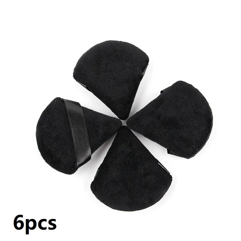 Soft Velvet Makeup Powder Puff Set | Triangle Face Powder Applicator