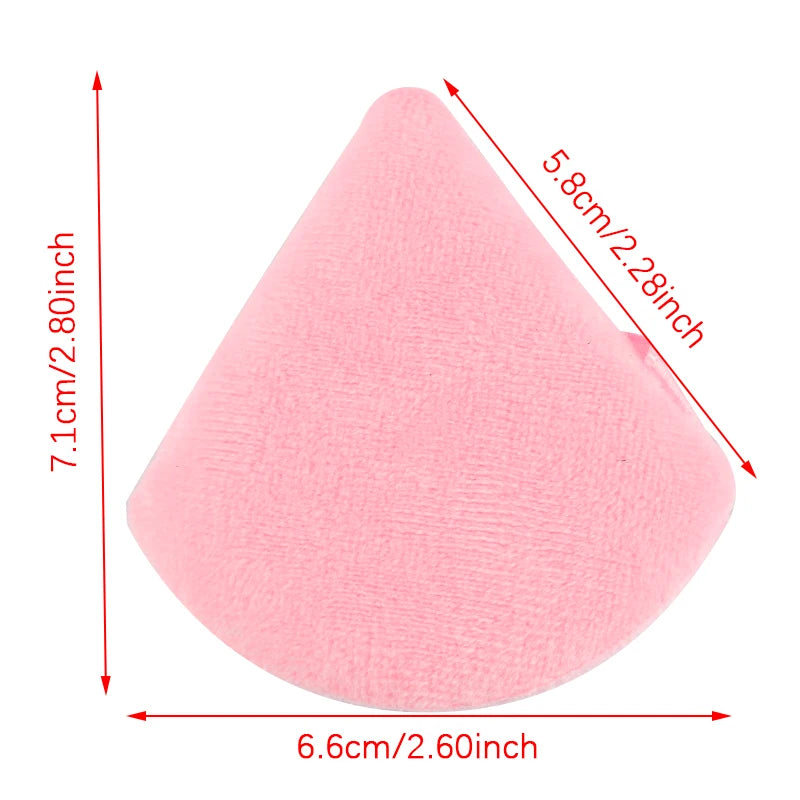 Soft Velvet Makeup Powder Puff Set | Triangle Face Powder Applicator