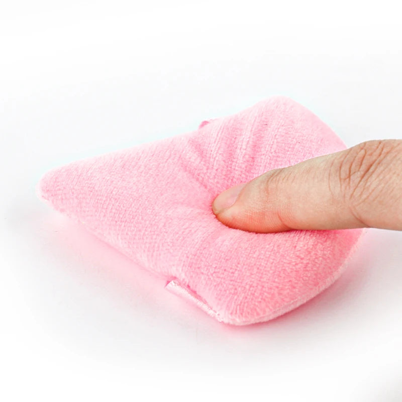 Soft Velvet Makeup Powder Puff Set | Triangle Face Powder Applicator
