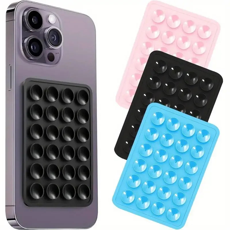 Silicone Suction Phone Mount Pad | Multi-Surface Stick Holder for Smartphones