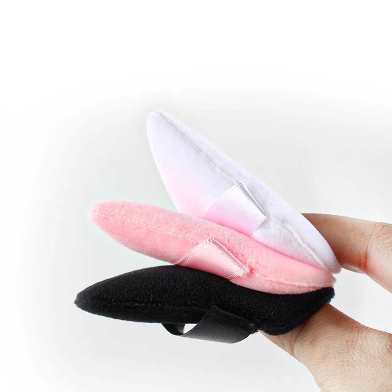 Soft Velvet Makeup Powder Puff Set | Triangle Face Powder Applicator