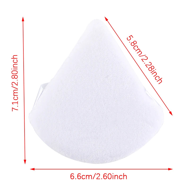 Soft Velvet Makeup Powder Puff Set | Triangle Face Powder Applicator