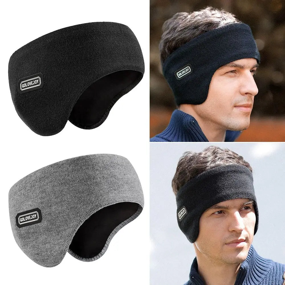 ❄️ Winter Warm Plush Earmuffs - Soft Knitted Thermal Ear Covers for Outdoor Cycling, Skiing & Running 🧣