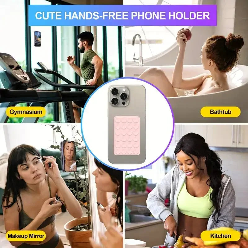 Silicone Suction Phone Mount Pad | Multi-Surface Stick Holder for Smartphones
