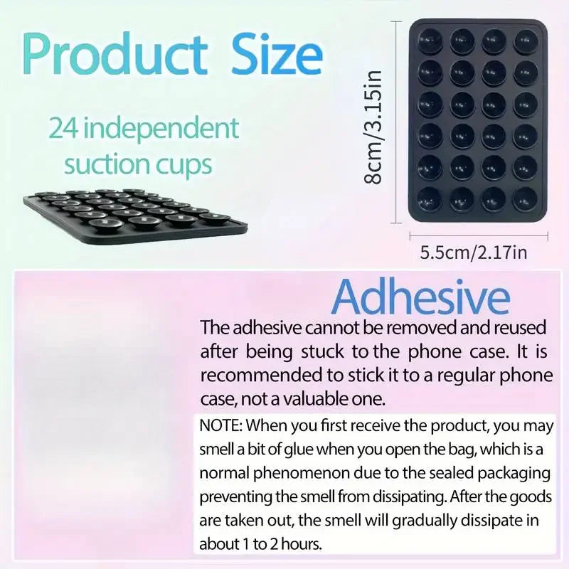 Silicone Suction Phone Mount Pad | Multi-Surface Stick Holder for Smartphones