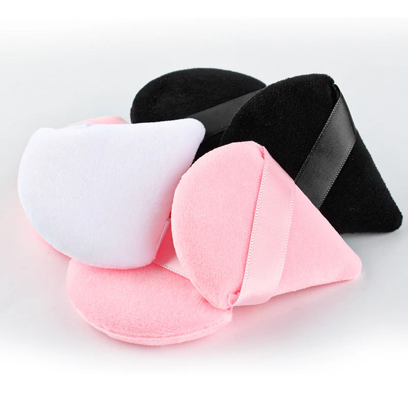 Soft Velvet Makeup Powder Puff Set | Triangle Face Powder Applicator