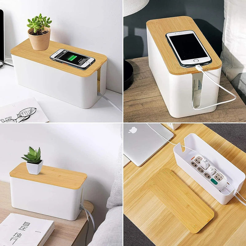 Under Desk Cable Management Box | Wire Organizer Storage Case