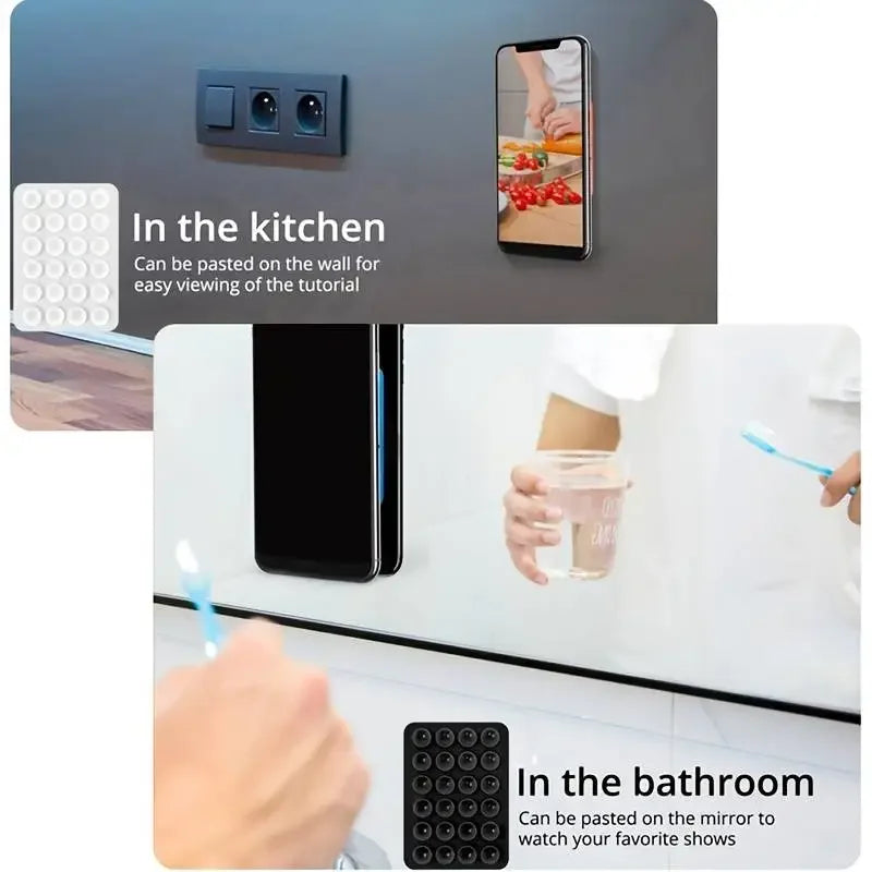 Silicone Suction Phone Mount Pad | Multi-Surface Stick Holder for Smartphones