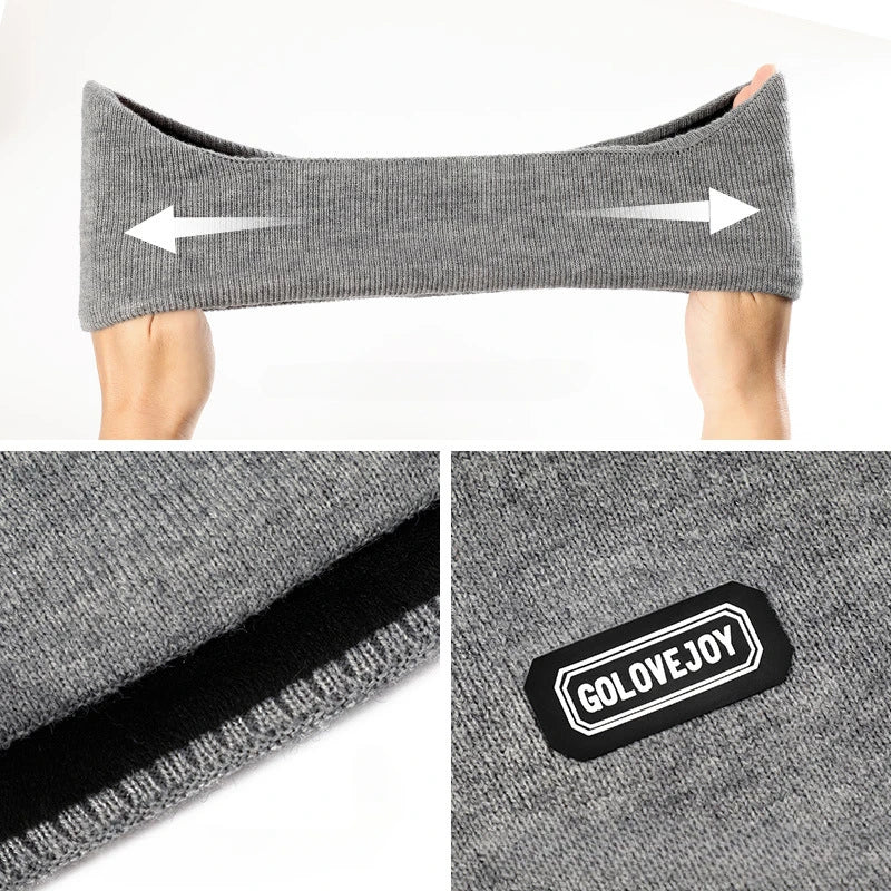 ❄️ Winter Warm Plush Earmuffs - Soft Knitted Thermal Ear Covers for Outdoor Cycling, Skiing & Running 🧣