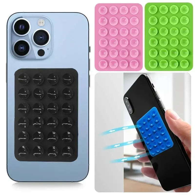 Silicone Suction Phone Mount Pad | Multi-Surface Stick Holder for Smartphones