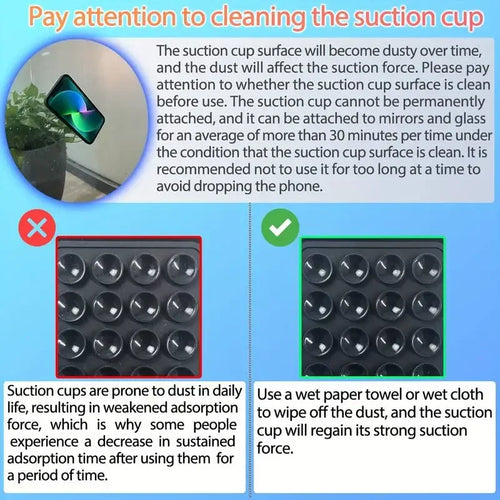 Silicone Suction Phone Mount Pad | Multi-Surface Stick Holder for Smartphones