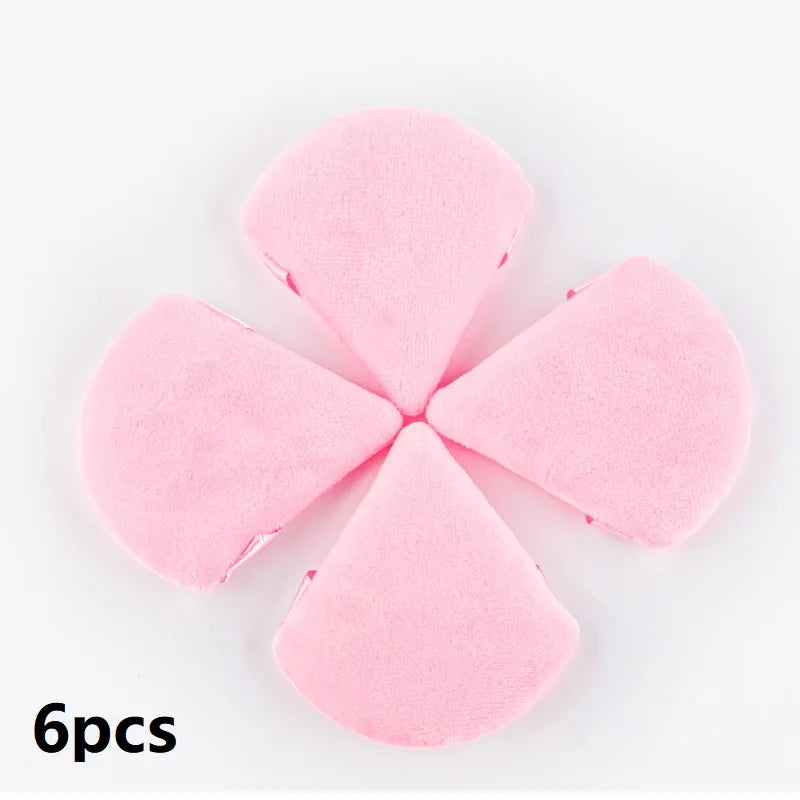 Soft Velvet Makeup Powder Puff Set | Triangle Face Powder Applicator