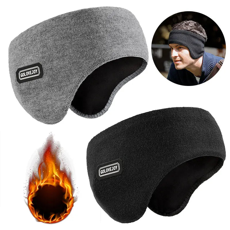❄️ Winter Warm Plush Earmuffs - Soft Knitted Thermal Ear Covers for Outdoor Cycling, Skiing & Running 🧣