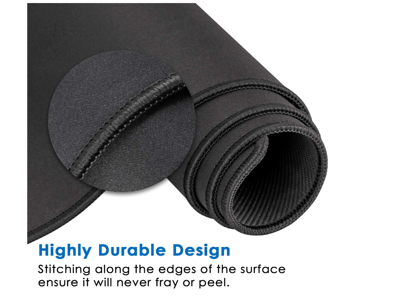 🖱️ XXL Black Mouse Pad 90x40cm | Eco Rubber Desk Mat for Gamers