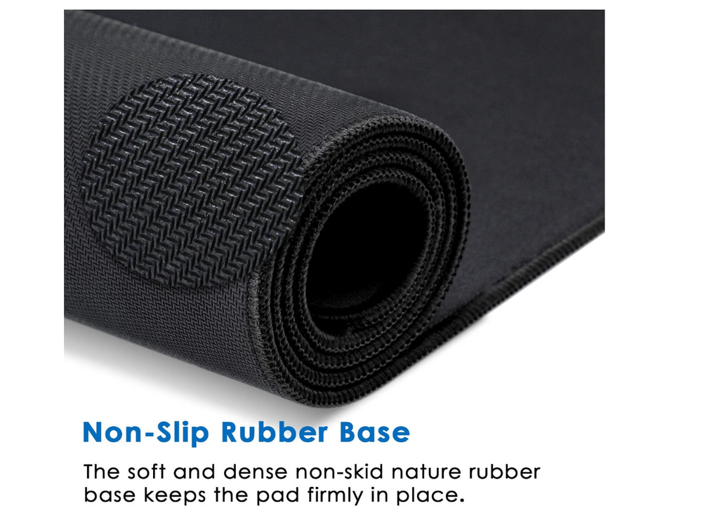 🖱️ XXL Black Mouse Pad 90x40cm | Eco Rubber Desk Mat for Gamers