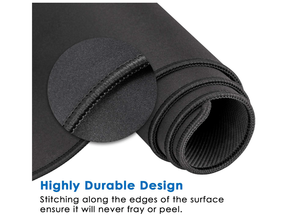 🖱️ XXL Black Mouse Pad 90x40cm | Eco Rubber Desk Mat for Gamers